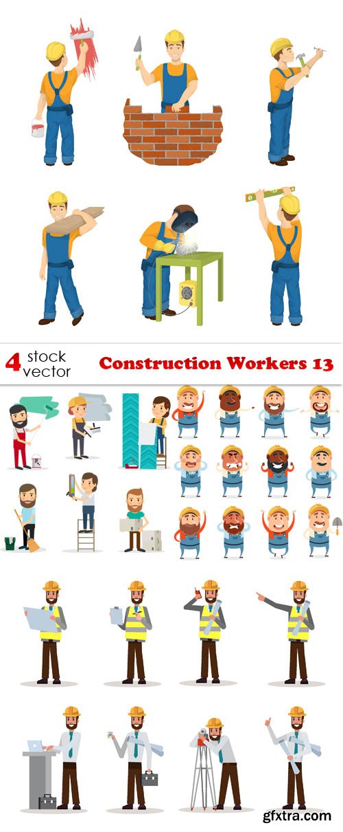 Vectors - Construction Workers 13