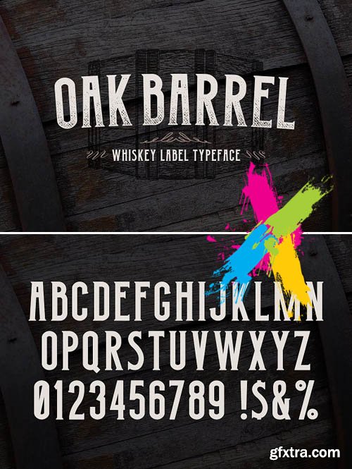 CreativeMarket - Oak Barrel - Whiskey Label Font 1862607