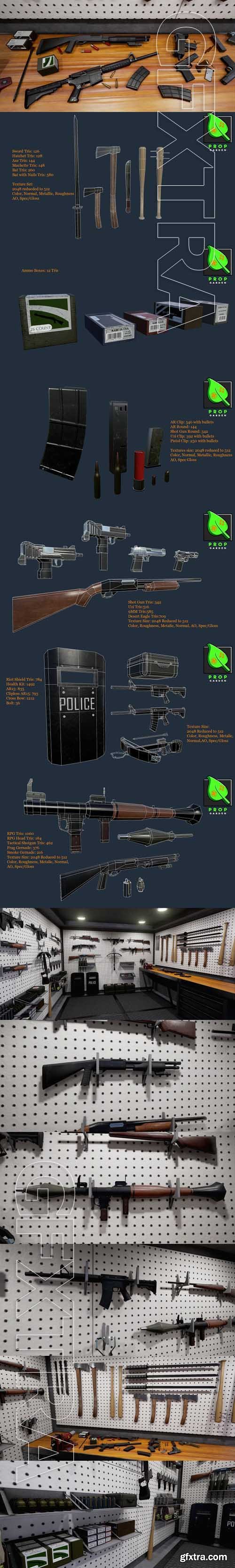 CreativeMarket - Mobile Low Poly Weapon Kit 1855057