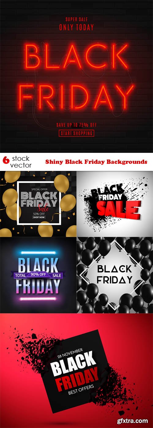 Vectors - Shiny Black Friday Backgrounds