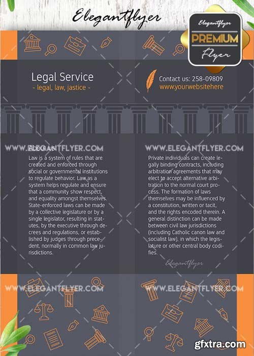 Legal Service V10 Flyer PSD Template + Facebook Cover