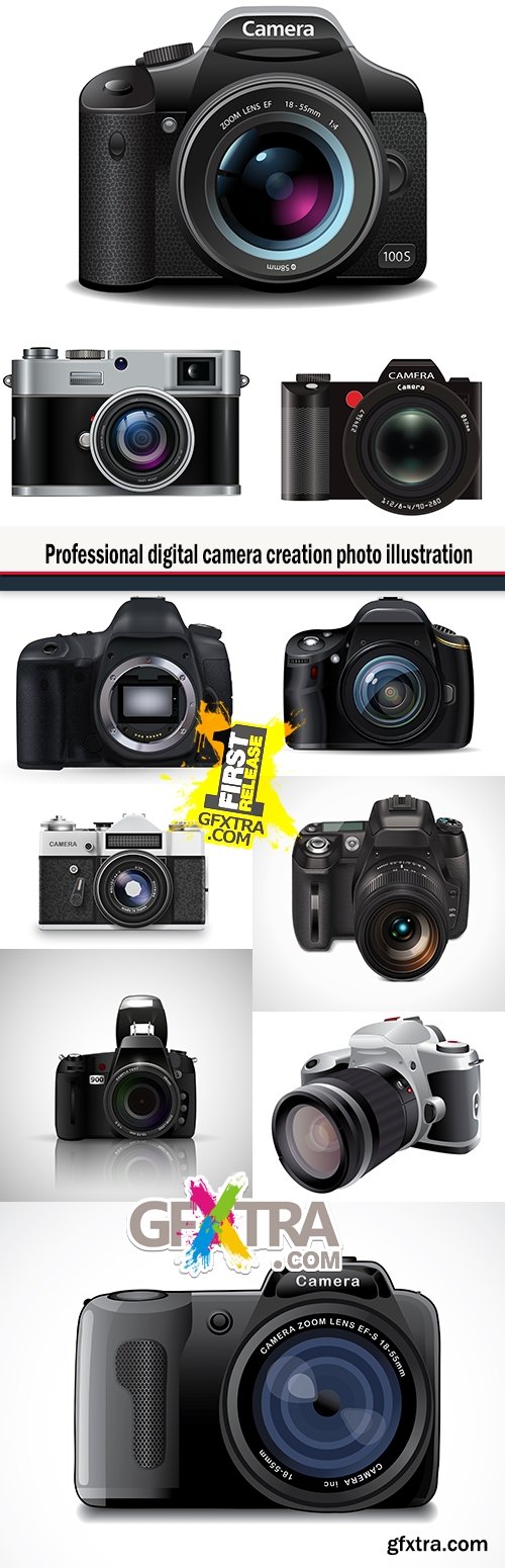 Professional digital camera creation photo illustration