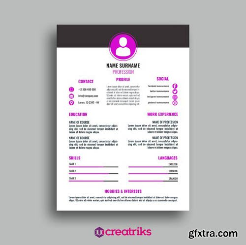 CreativeMarket - Resume-CV - v034 1878674
