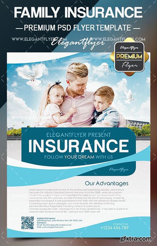 Family Insurance – Flyer PSD Template + Facebook Cover