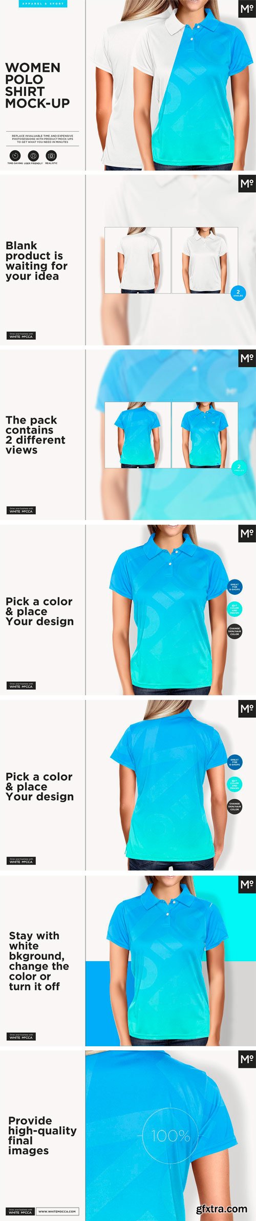 CM - Women Polo Shirt Mock-up 1850006