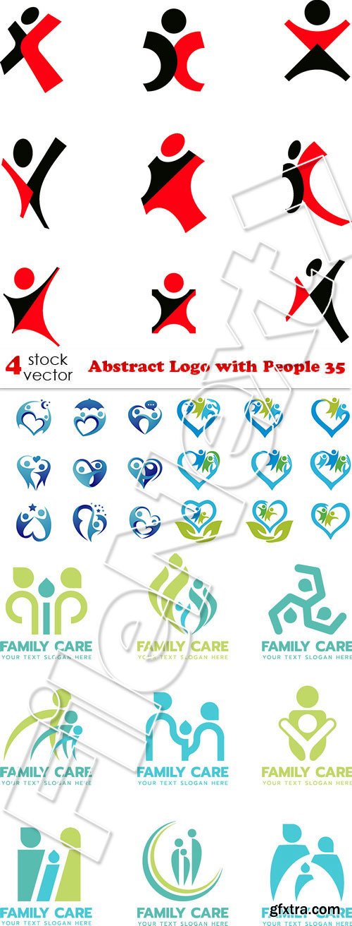 Vectors - Abstract Logo with People 35