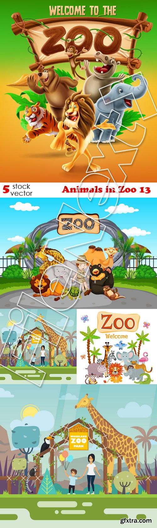 Vectors - Animals in Zoo 13