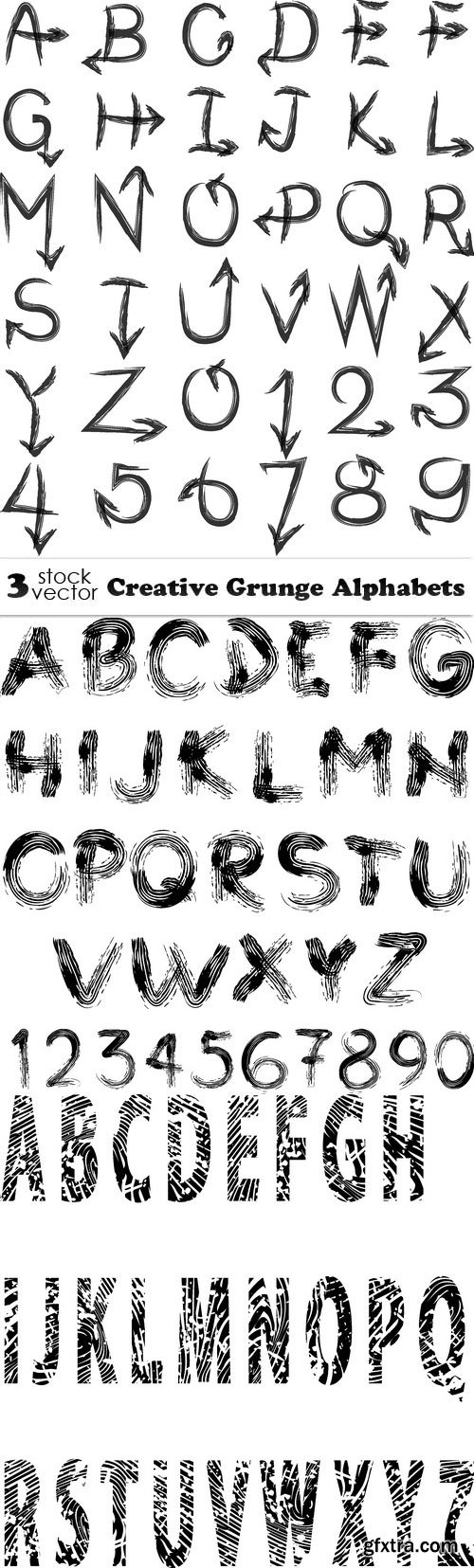 Vectors - Creative Grunge Alphabets