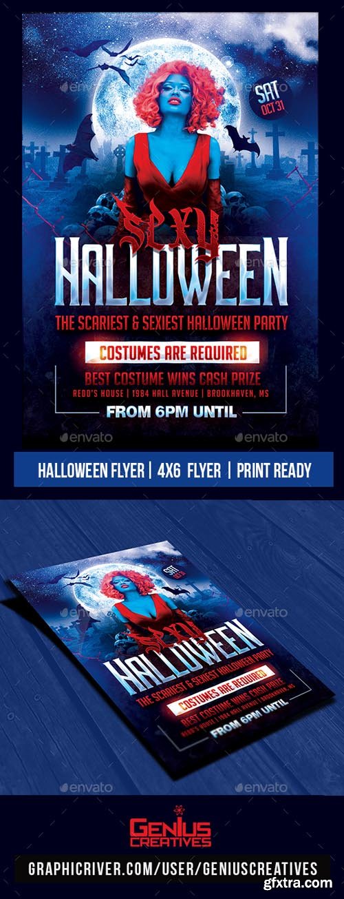 GR - Halloween Party Flyer Psd Template 20736404