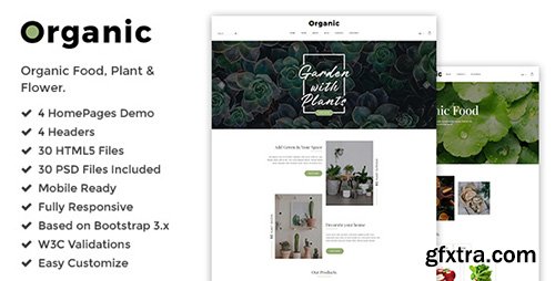 ThemeForest - Organic v1.0 - Responsive Plant, Flower & Organic Food Shop HTML5 Template - 20534562