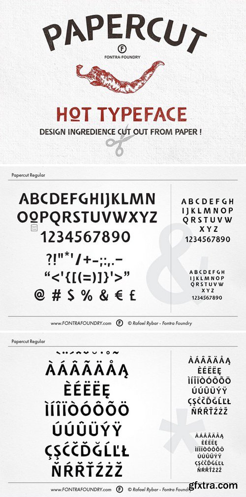 CM - Papercut Regular Typeface 1825535