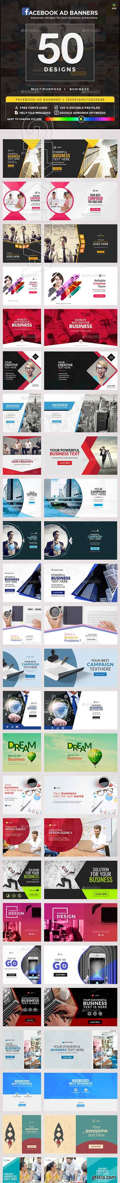 GraphicRiver - FB Newsfeed Ad Banners - 50 Designs 20677597