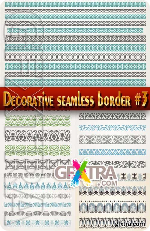 Decorative seamless border #3 - Stock Vector