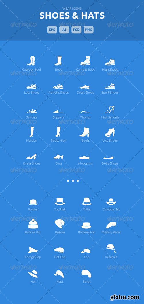 GR - Wear Icons - Shoes & Hats Vector Pack 5540243