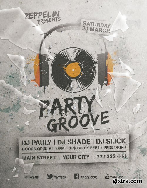 Party Groove Flyer Templates + Facebook Covers