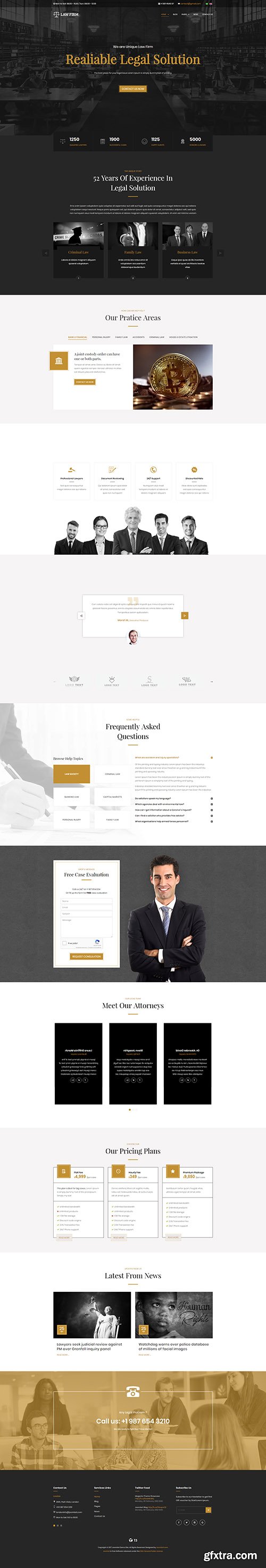 JoomlArt - JA Law Firm v1.0.0 - Best Joomla template for lawyer and business websites