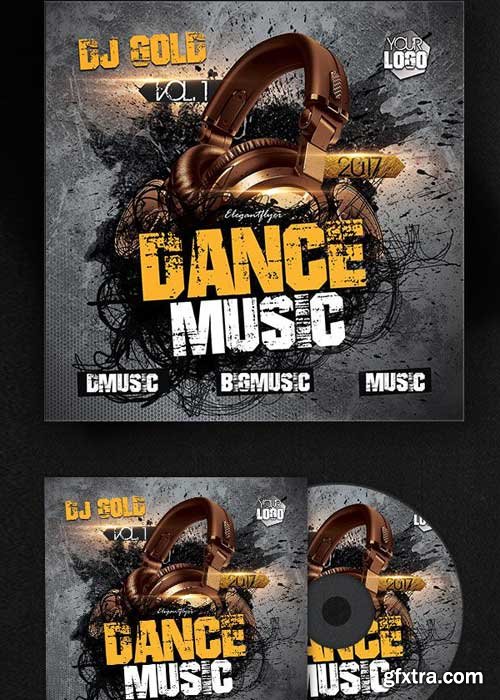 Dance Music V5 Premium CD Cover PSD Template