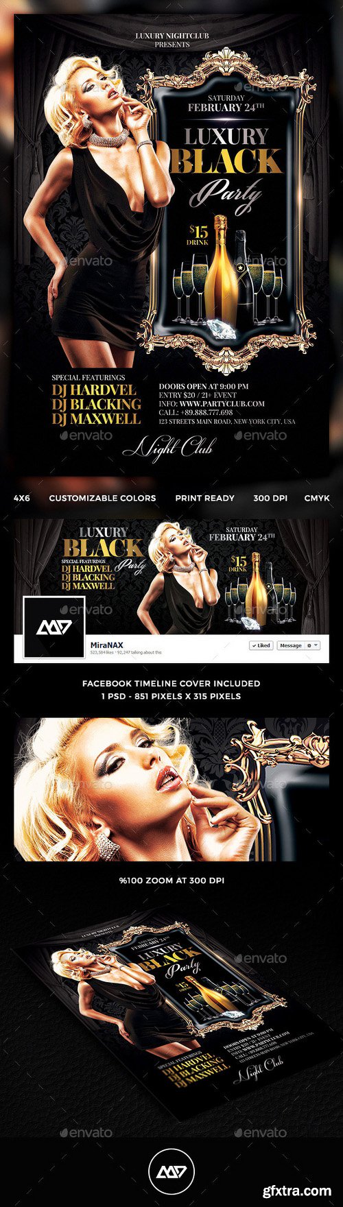 Graphicriver Luxury Black Party Flyer 11957375