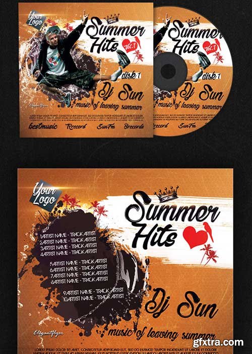 Summer Hits V2 Premium CD Cover PSD Template