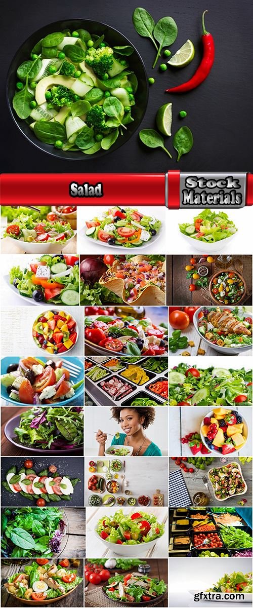 Salad ingredients fruit vegetables 25 HQ Jpeg