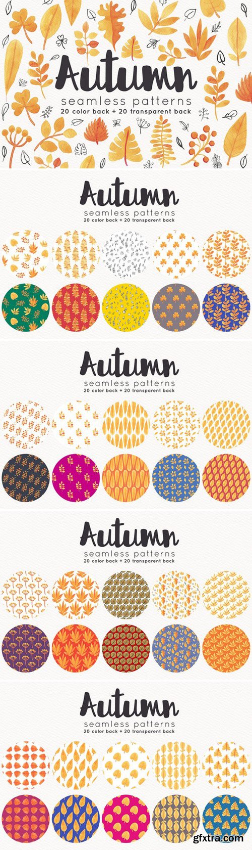CM - Autumn seamless patterns set 1888994