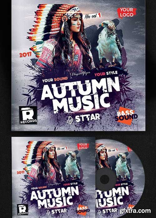 Autumn Music V1 Premium CD Cover PSD Template
