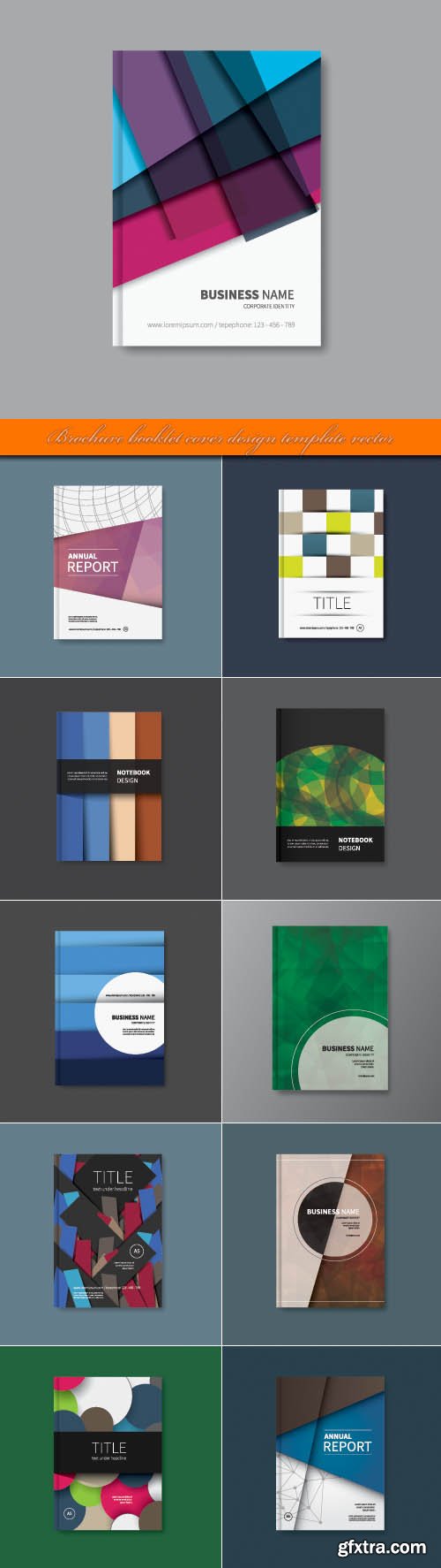 Brochure booklet cover design template vector