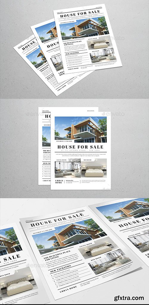 GR - Simple Newspaper Real Estate Flyer 20680689