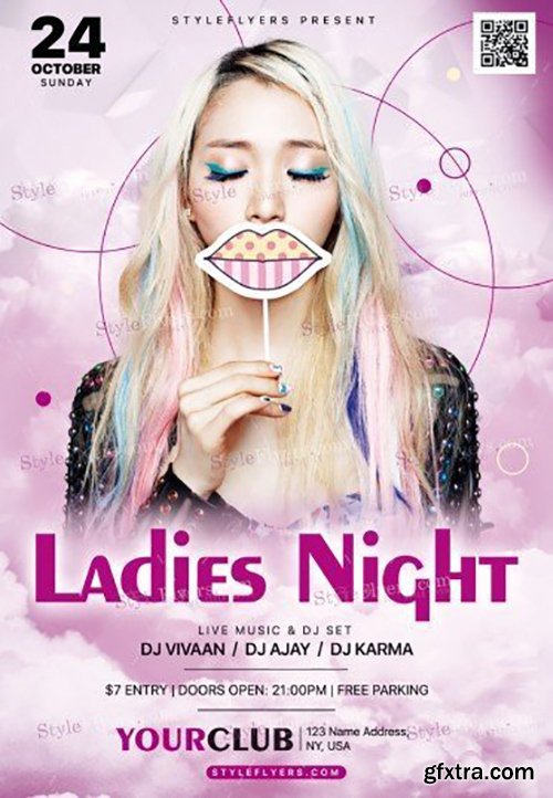 Ladies Night V09 PSD Flyer Template