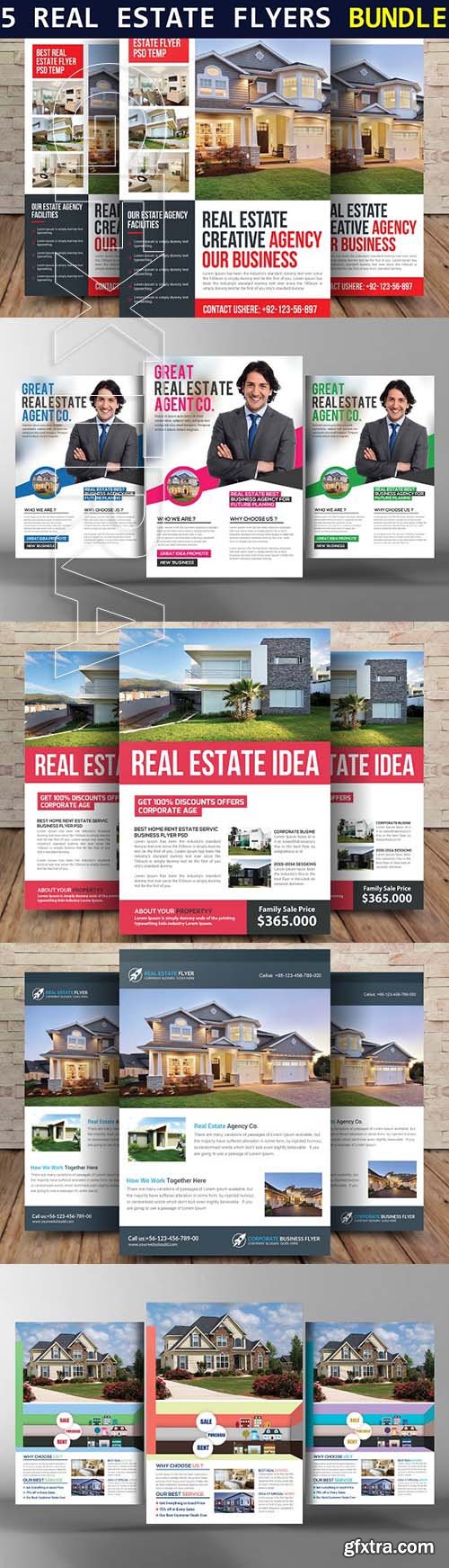 CreativeMarket - 5 Real Estate Flyers Bundle 1950016