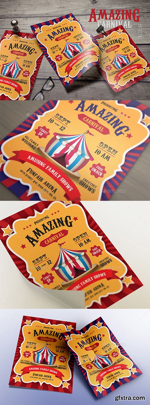 Graphicriver Amazing Carnival Flyers 20805188