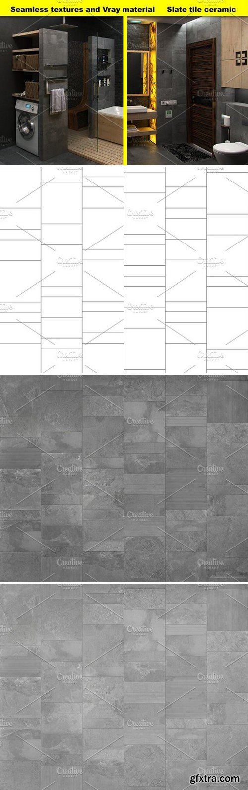CM - Slate tile textures, for 3D graphic 1771916