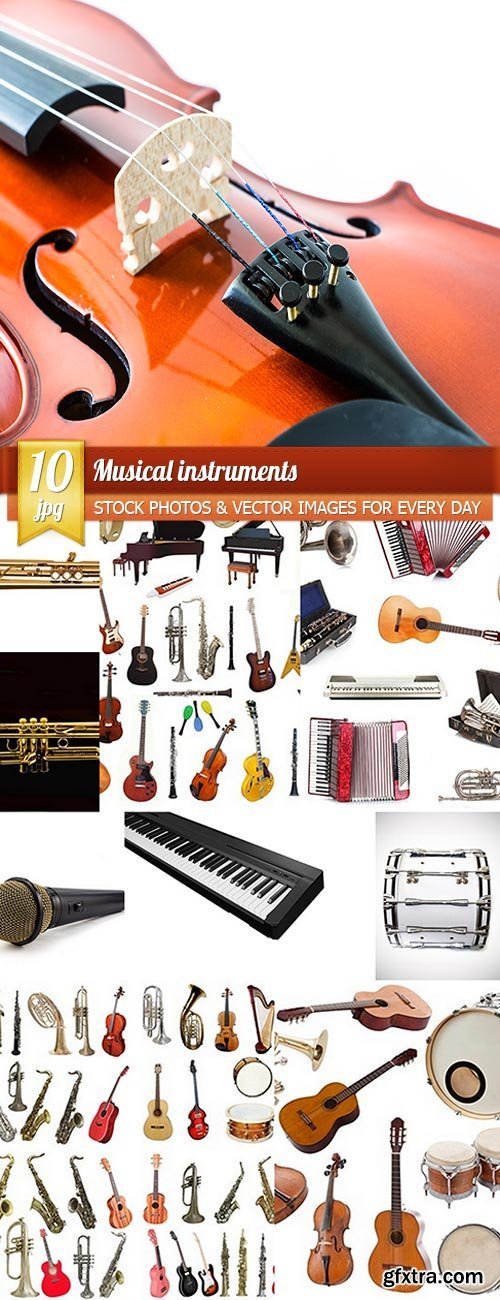 Musical instruments, 10 x UHQ JPEG