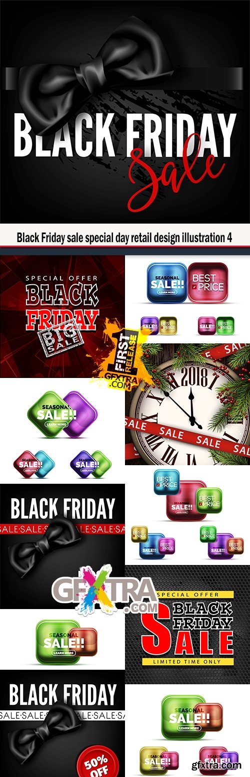 Black Friday sale special day retail design illustration 4