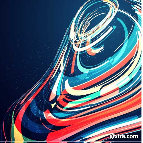 Vectors - Colorful Waves Backgrounds 11