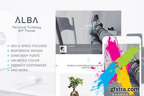 CreativeMarket - Alba - Personal WordPress Blog Theme 1953254