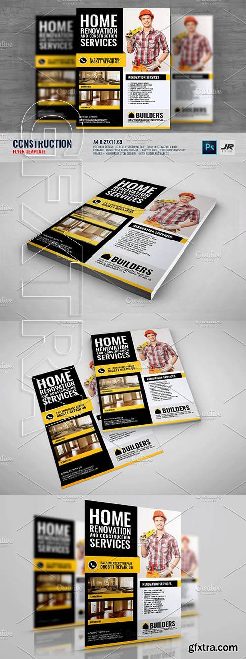 CreativeMarket - Construction and Building Flyer 1969624
