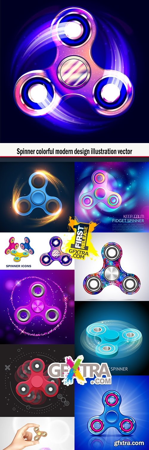 Spinner colorful modern design illustration vector