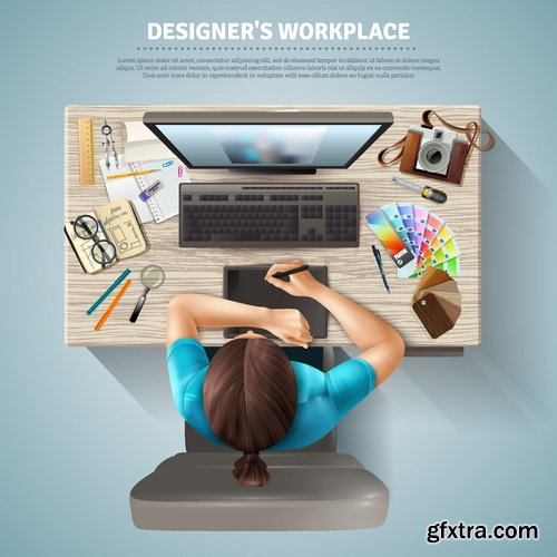 Vectors - Designer Workplace Backgrounds