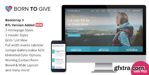 ThemeForest - Born To Give v1.4.1 - Charity Crowdfunding Responsive HTML5 Template - 14295241