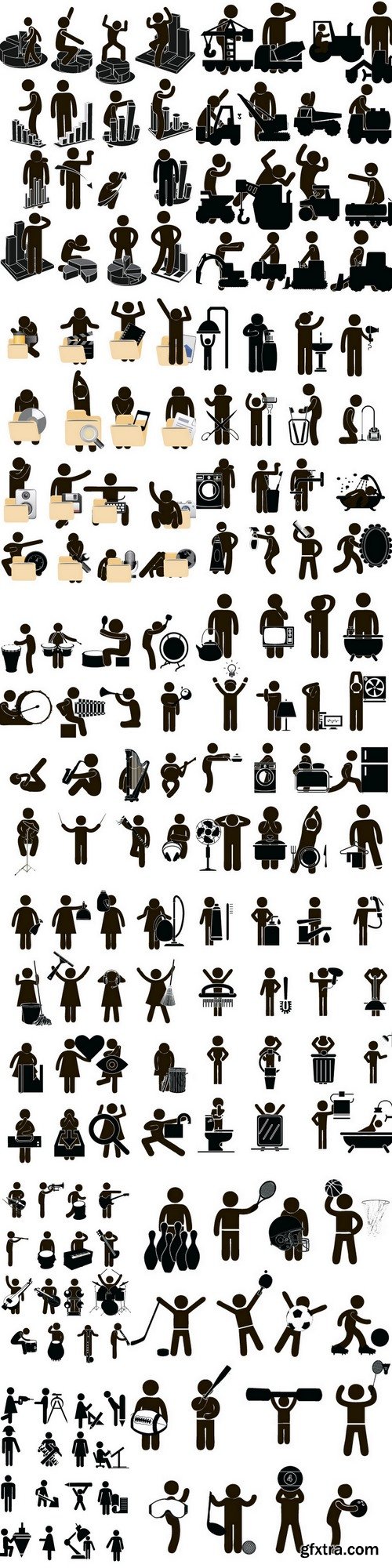 People in everyday life icons