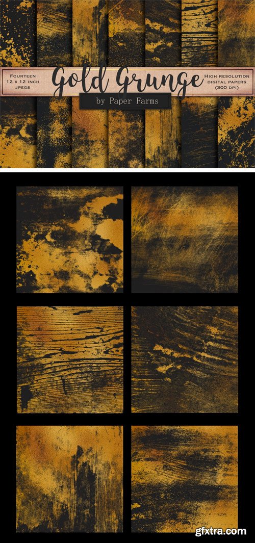 CM - Gold Grunge Backgrounds 1939537