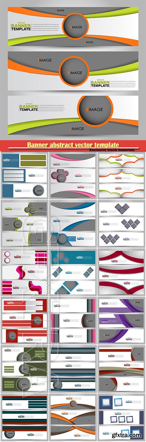 Banner abstract vector template for design, business, education, advertisement # 6