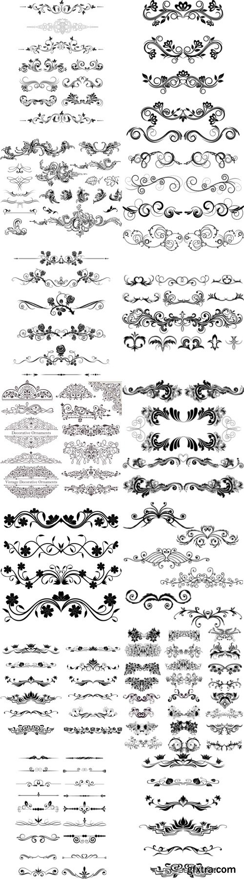 Vectors - Ornamental Floral Dividers [ALL 39 SETS IN 1!] 139xEPS