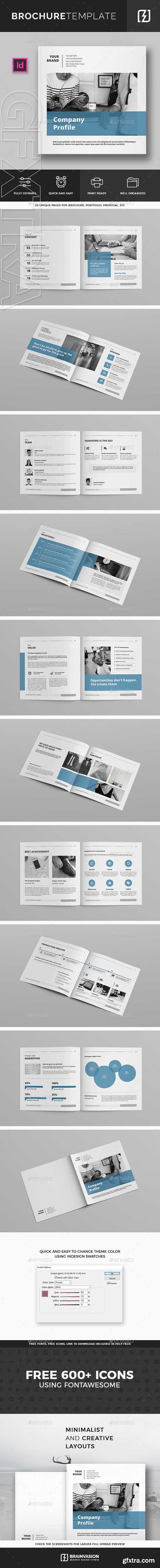 GraphicRiver - Square Company Profile Brochure Template 20845828