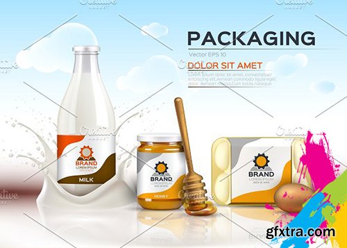 CreativeMarket - Vector food milk package mockup 1984588