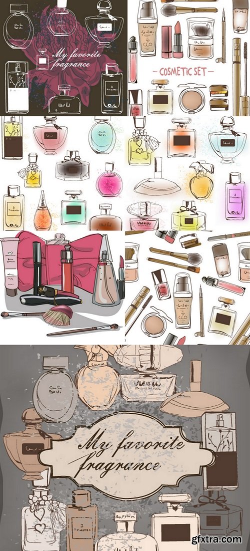 Sets of perfume and cosmetic