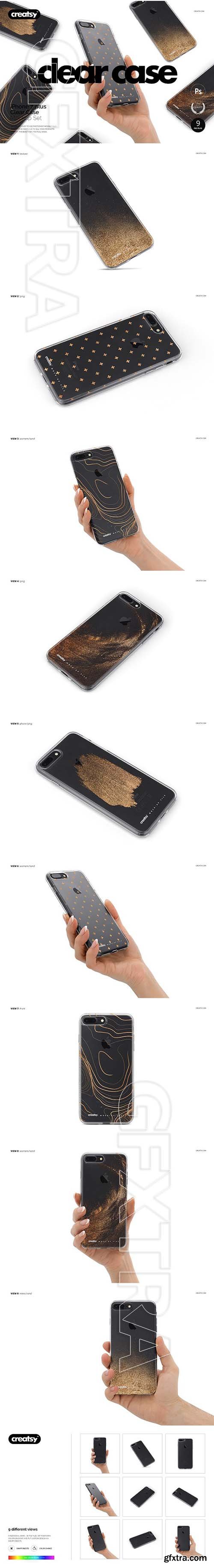 CreativeMarket - iPhone 7 Plus Clear Case Mockup Set 1984152