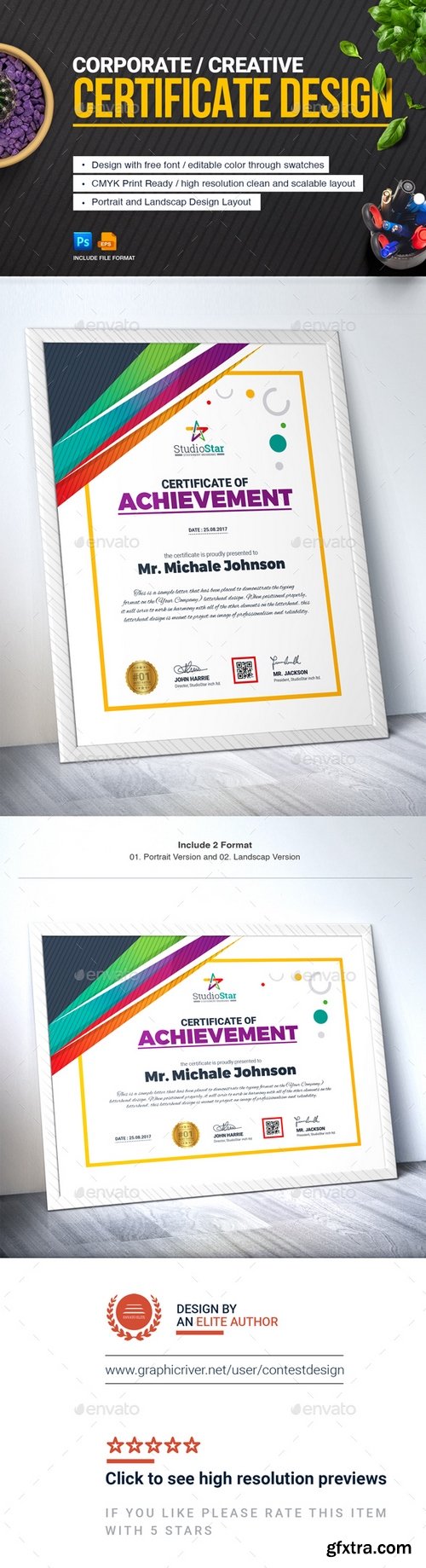 Graphicriver - Certificate Design Template | Certificate of Achievement 20766340