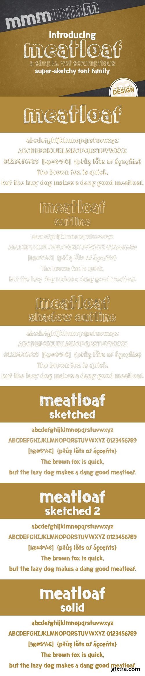 CM - Meatloaf Font Family 1359640